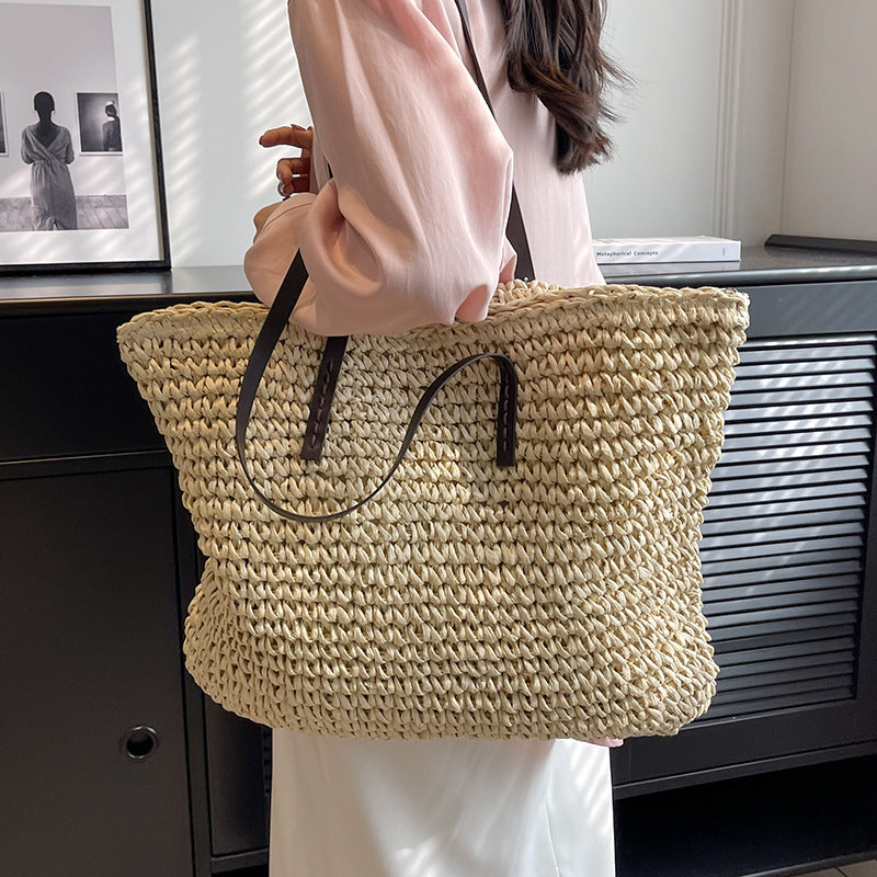 Large Woven Zipper Beach Tote Bag — product image 4