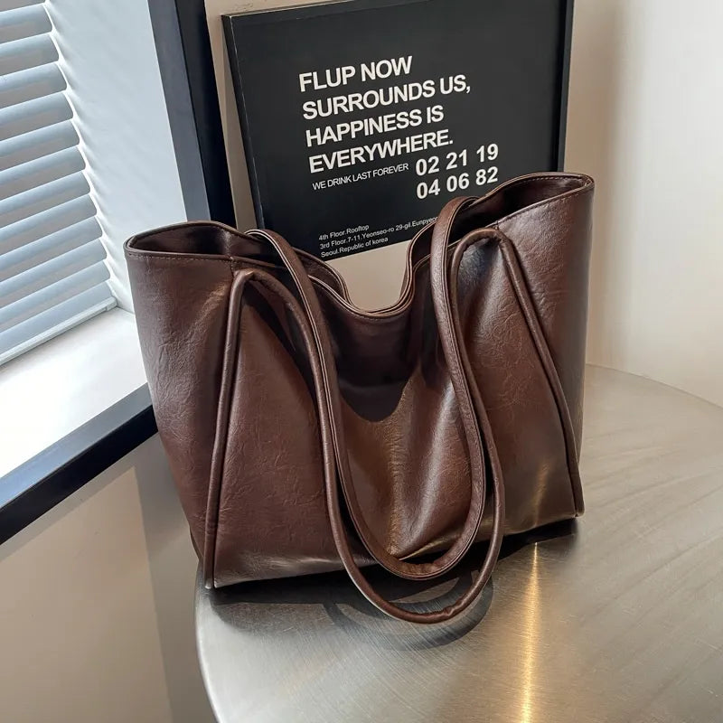 Soft PU Leather Large-Capacity Shoulder Tote — product image 3