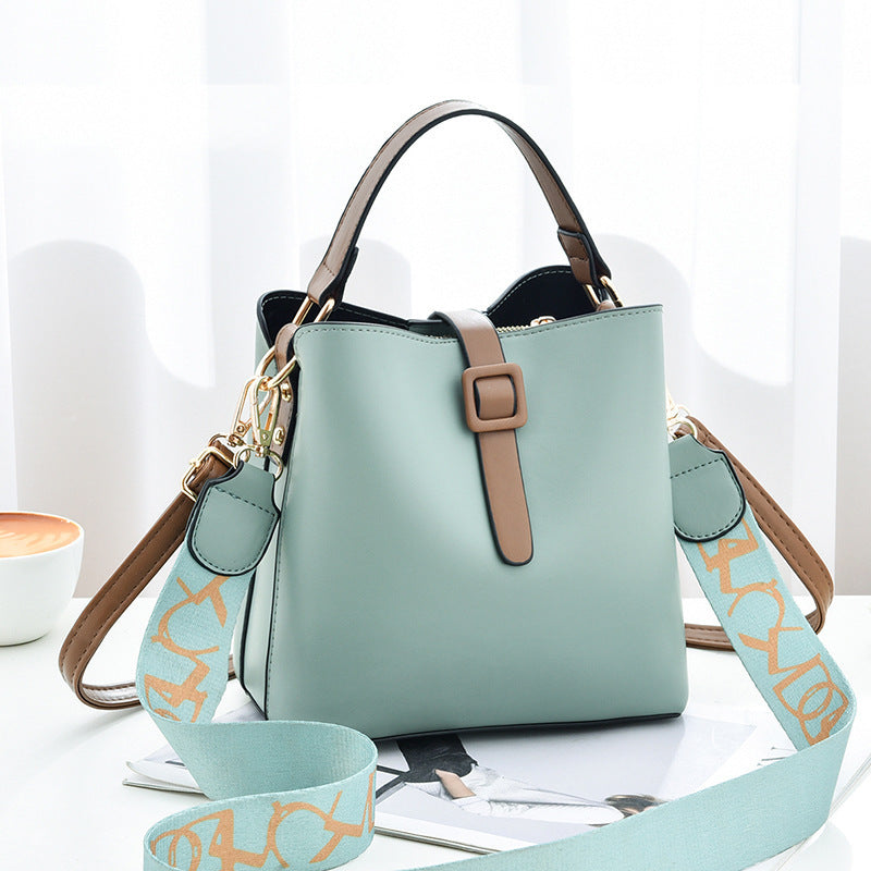 Color-Block PU Bucket Shoulder Bag — product image 5