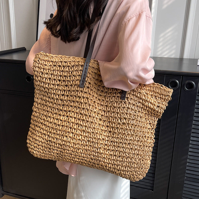 Large Woven Zipper Beach Tote Bag — product image 10