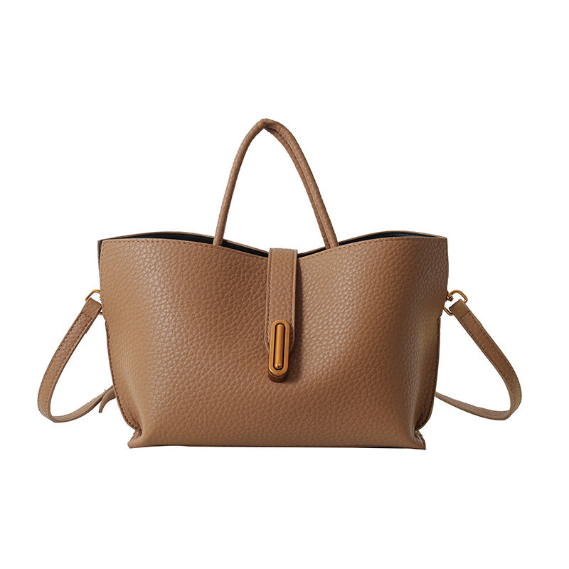 Litchi-Texture PU Zipper Shoulder Bag — product image 14