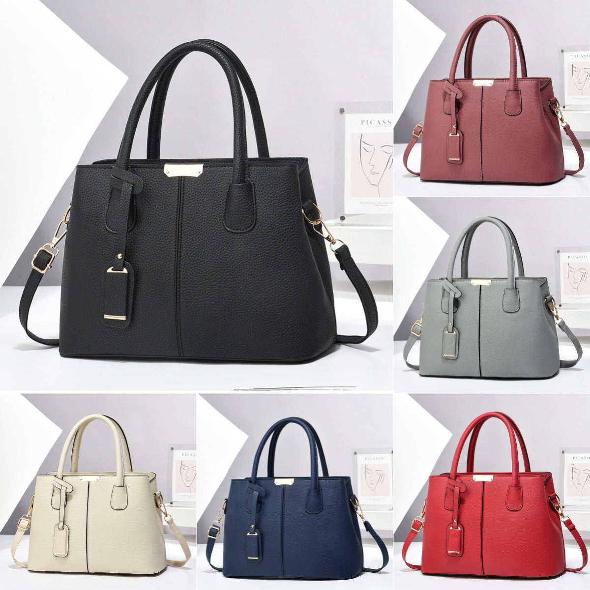 PU Leather Square Crossbody Handbag — product image 1