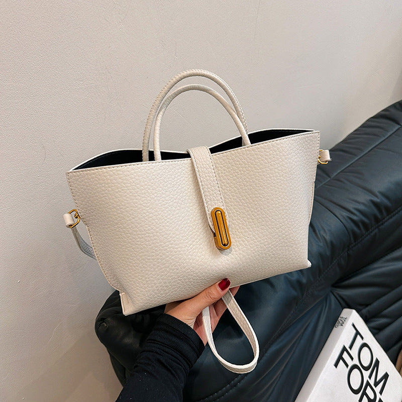 Litchi-Texture PU Zipper Shoulder Bag — product image 8