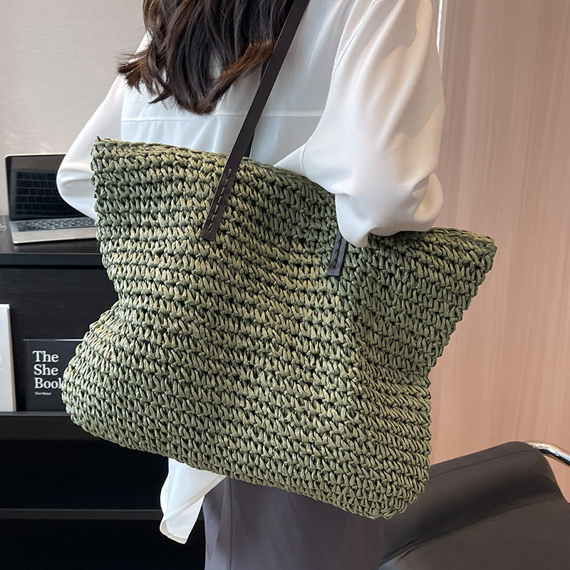 Large Woven Zipper Beach Tote Bag — product image 7