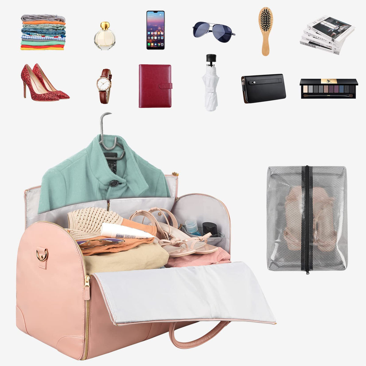 Waterproof PU Travel Duffle Bag for Women — product image 5