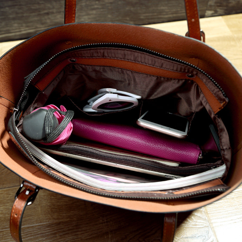 Oil-Wax Finish Large-Capacity Tote Bag — product image 10