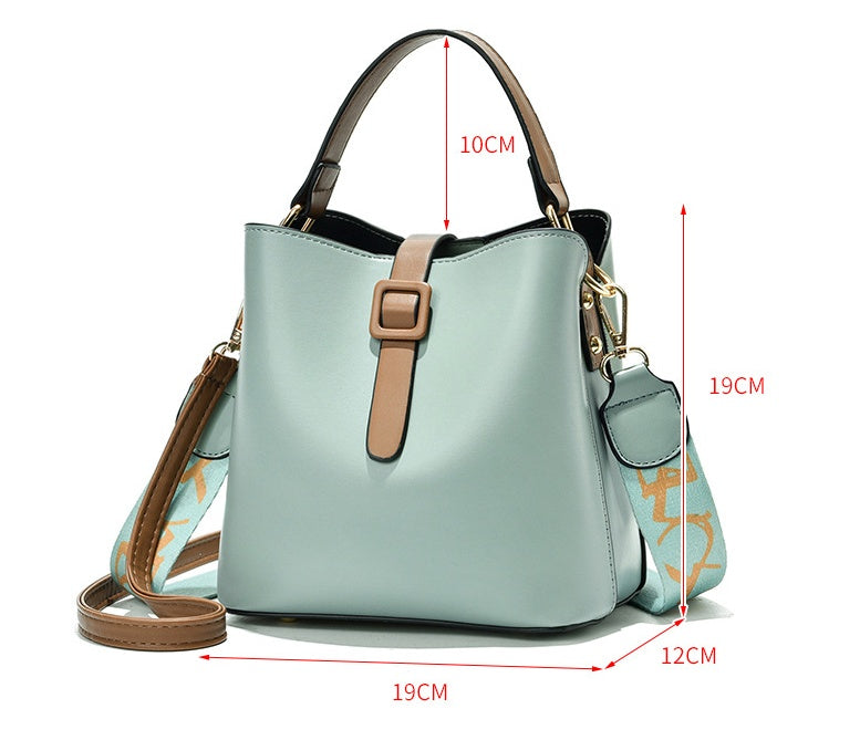 Color-Block PU Bucket Shoulder Bag — product image 8