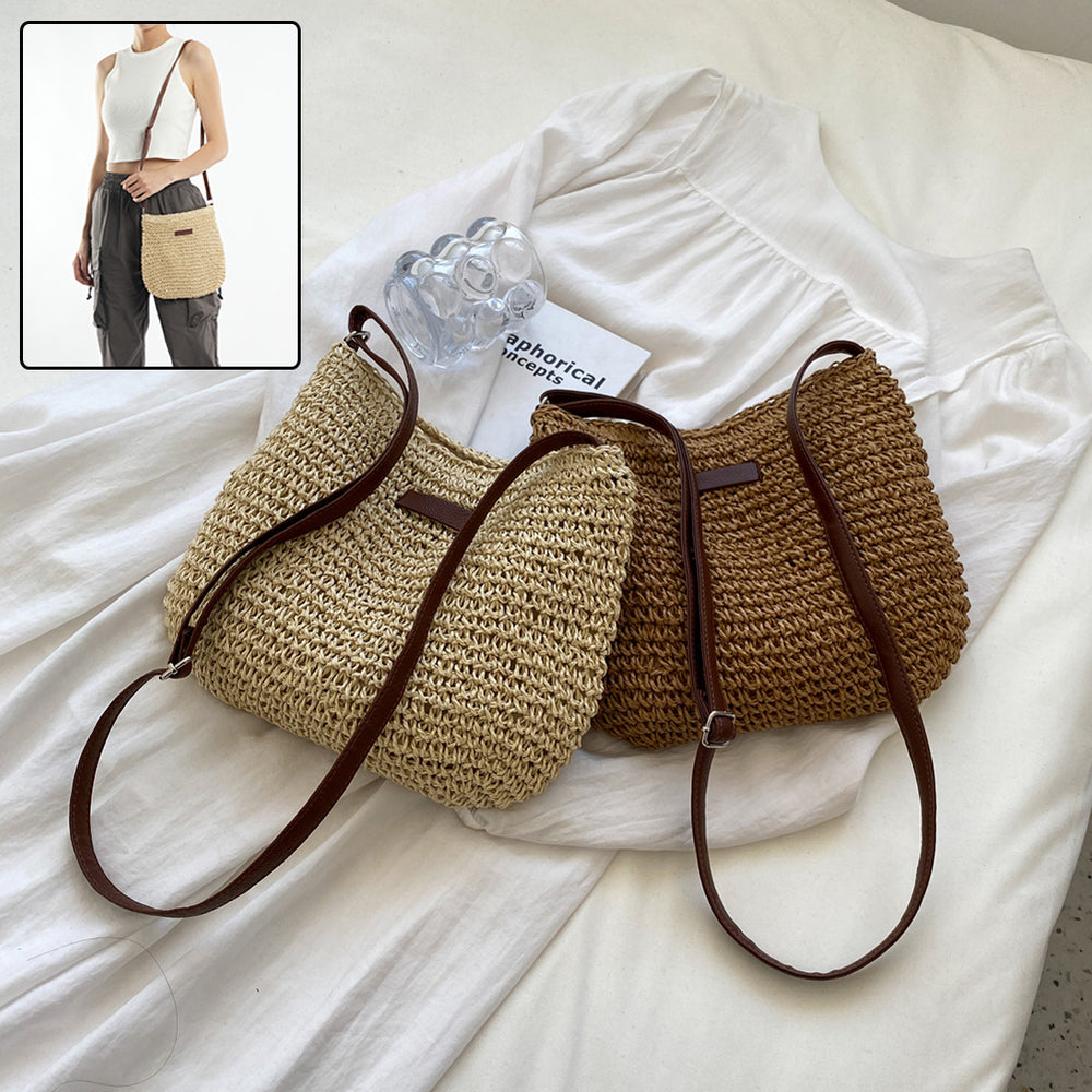 Woven Straw Vacation Tote Bag — product image 1
