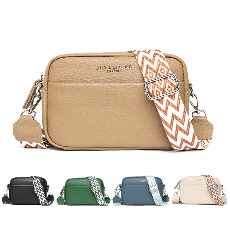 Rhombus Genuine Leather Crossbody Bag — product image 1