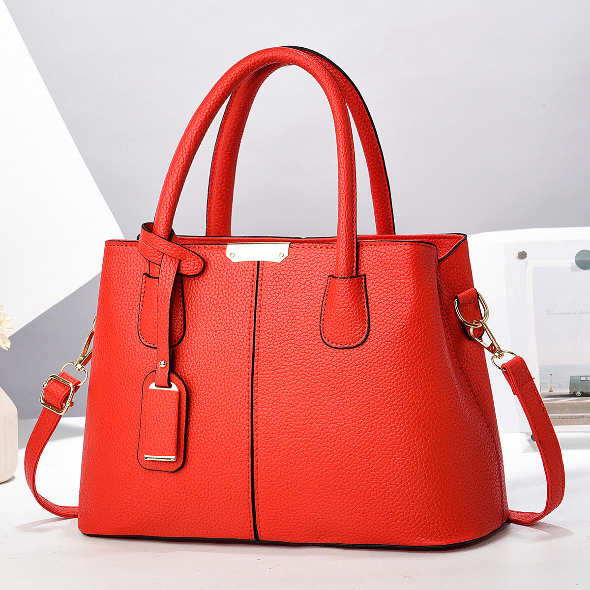 PU Leather Square Crossbody Handbag — product image 12