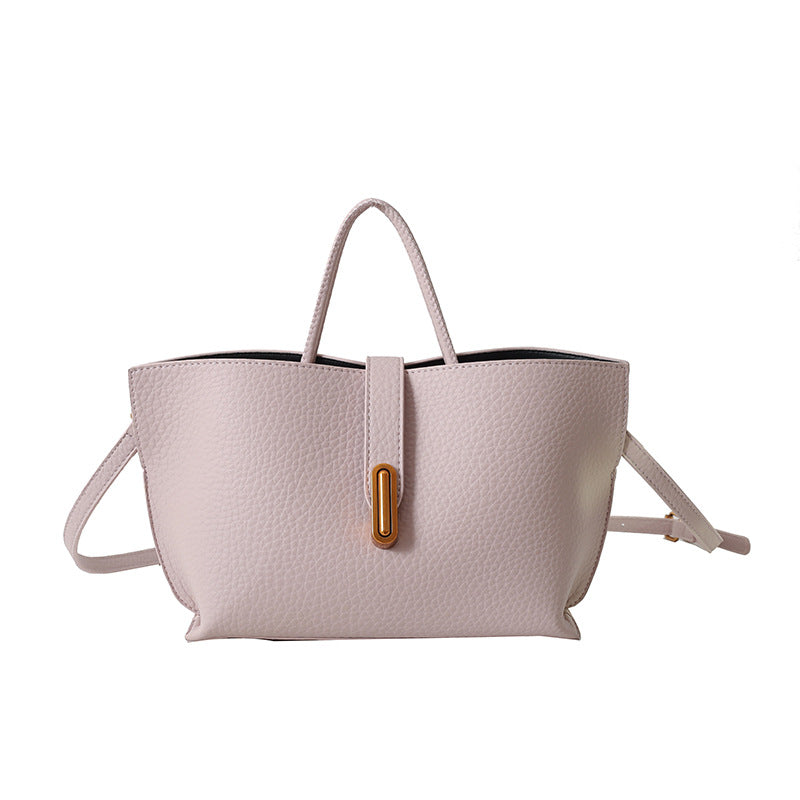 Litchi-Texture PU Zipper Shoulder Bag — product image 11