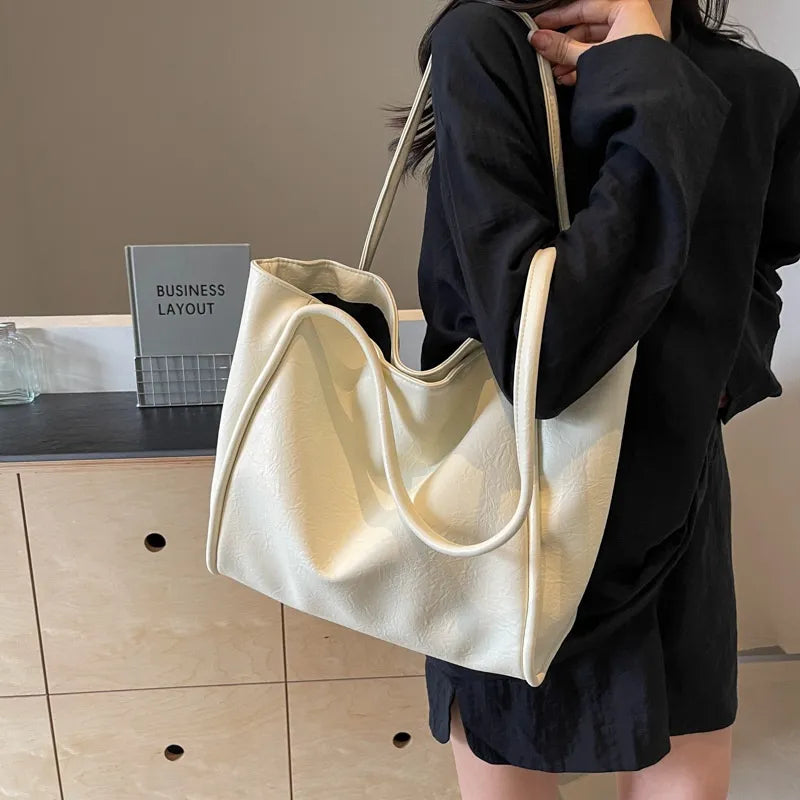 Soft PU Leather Large-Capacity Shoulder Tote — product image 2