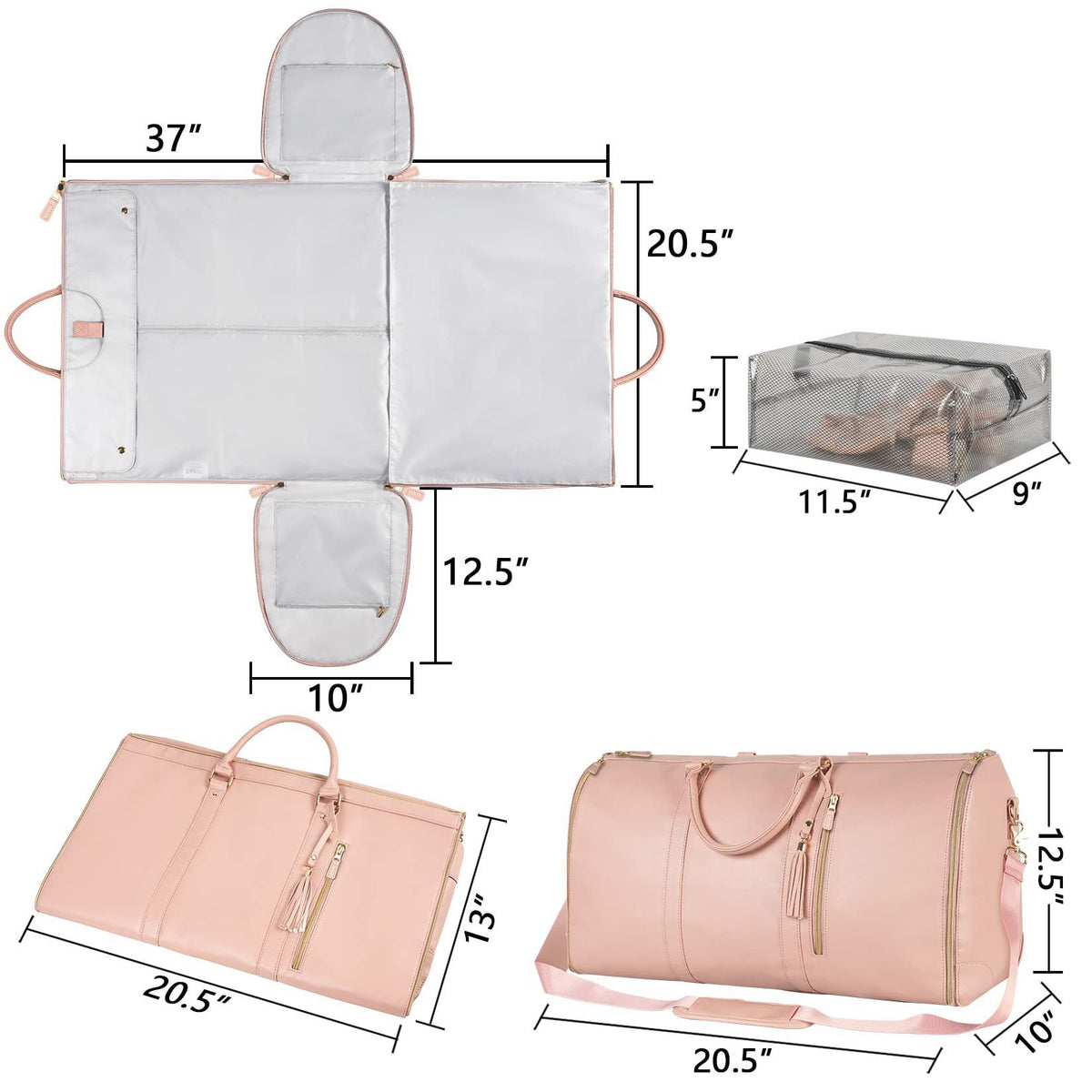 Waterproof PU Travel Duffle Bag for Women — product image 8