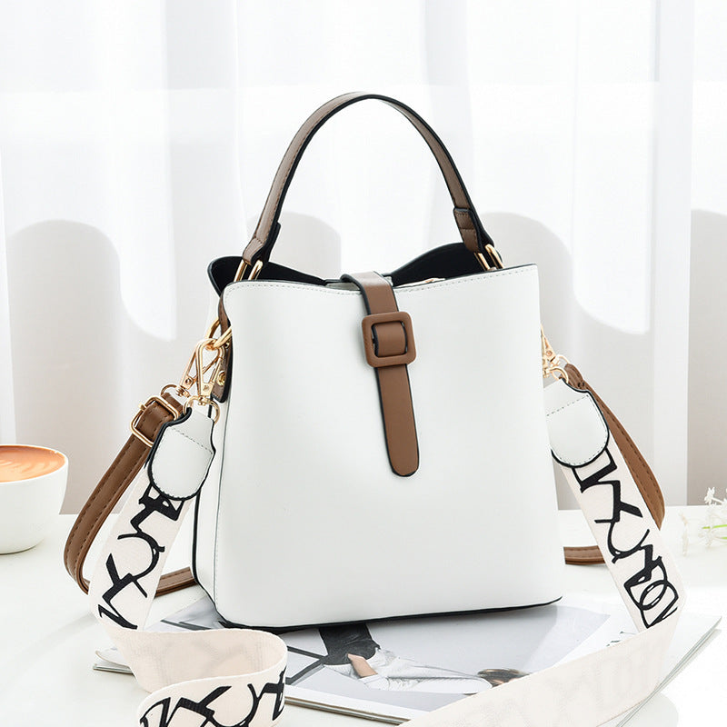 Color-Block PU Bucket Shoulder Bag — product image 4