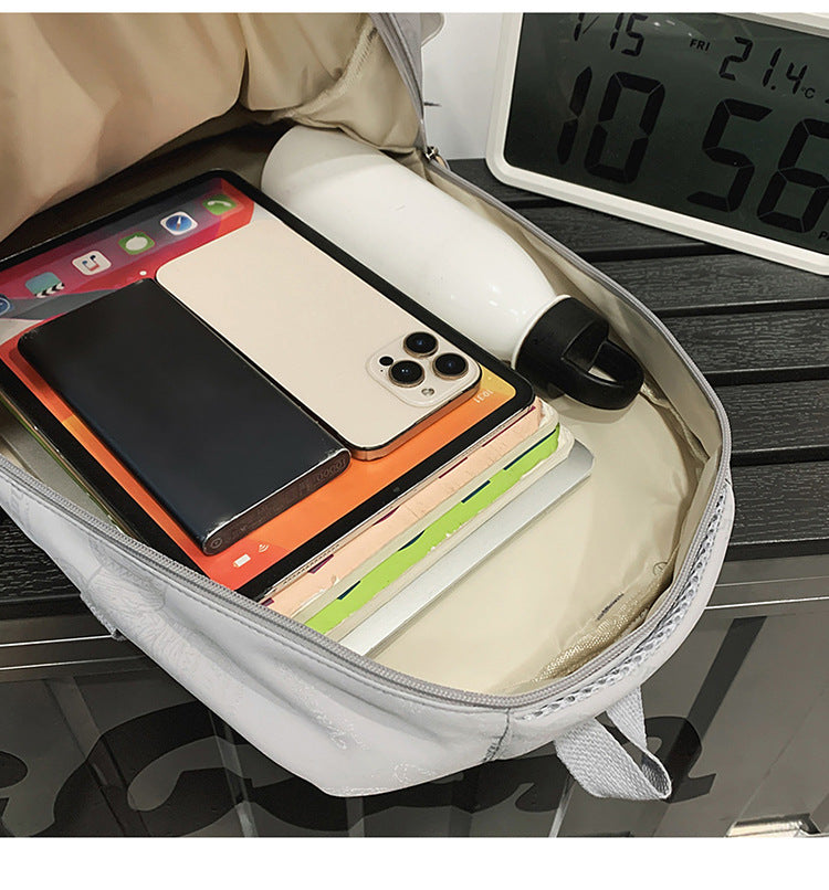 Teddy Bear Print Nylon Backpack with Keychain — product image 7