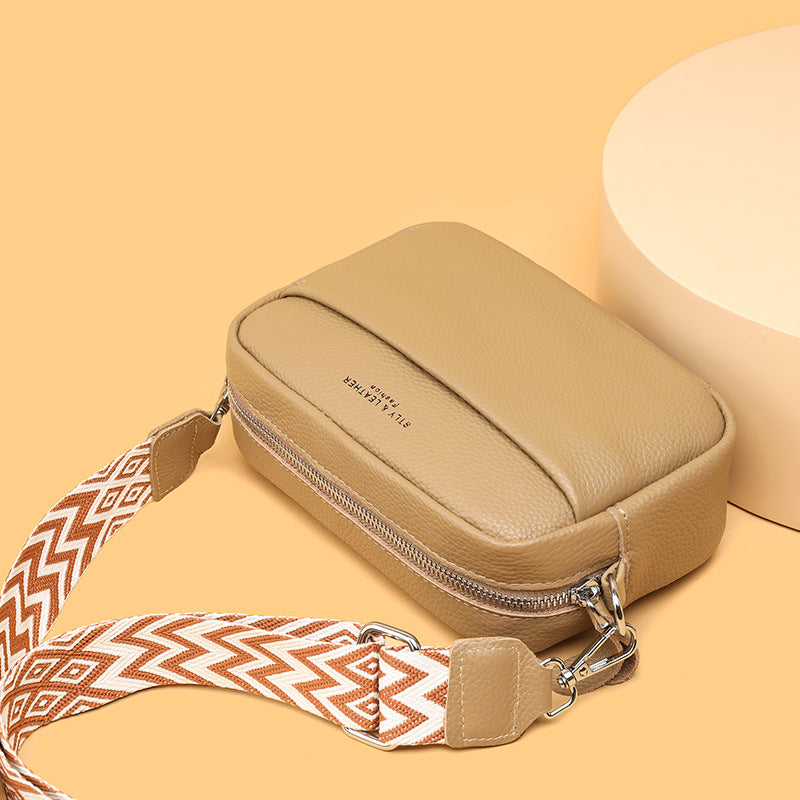 Rhombus Genuine Leather Crossbody Bag — product image 3