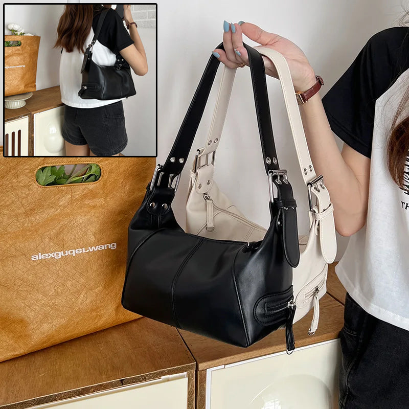 Y2K Motorcycle-Style PU Shoulder Bag — product image 1