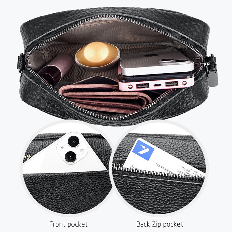 Rhombus Genuine Leather Crossbody Bag — product image 7