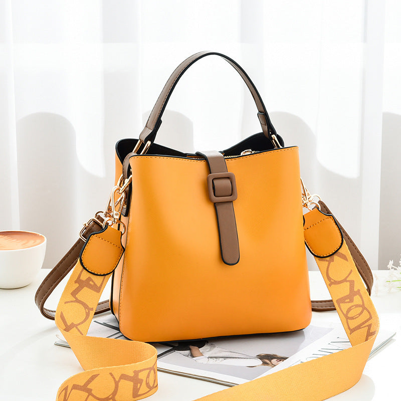 Color-Block PU Bucket Shoulder Bag — product image 3