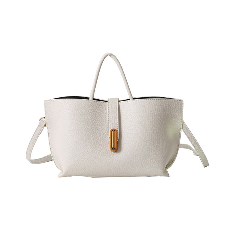 Litchi-Texture PU Zipper Shoulder Bag — product image 12