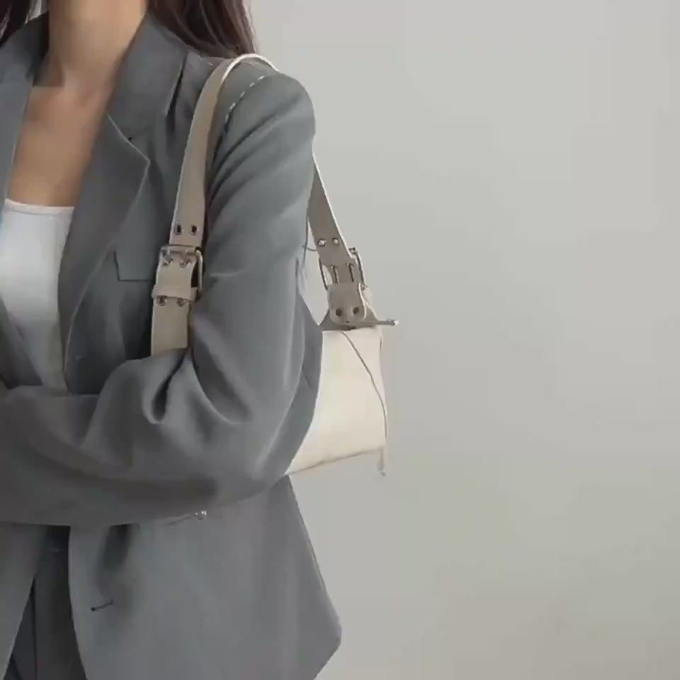 Y2K Motorcycle-Style PU Shoulder Bag — product video 1