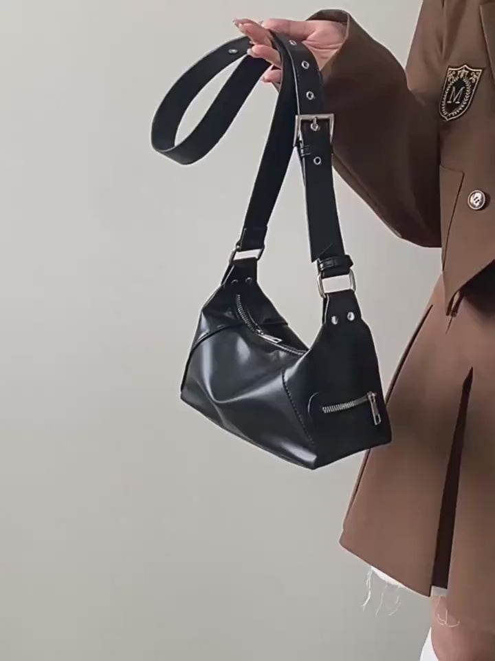 Y2K Motorcycle-Style PU Shoulder Bag — product video 2